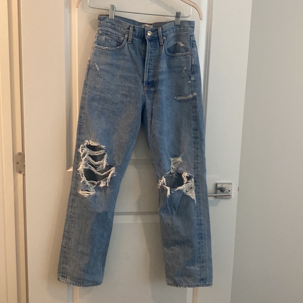 Agolde 90s Straight Distressed Jeans